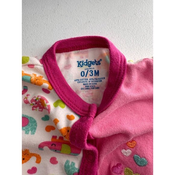 Kidgets Baby Girl Clothing Lot 0-6 Months Dresses Pants & Sleepers Embroidered - Picture 3 of 16